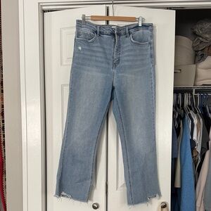 Lovervet by Vervet x MoCo Boutique Distressed Light Blue Cropped Jeans